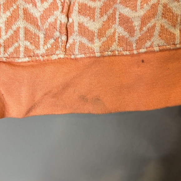 Peach Chevron zip up hoodie - Picture 6 of 15